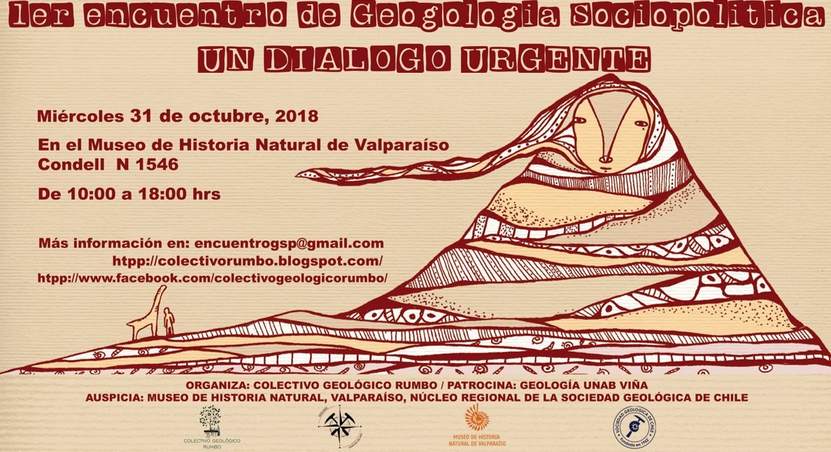 Primer Encuentro de Geología Sociopolítica "Un Diálogo Urgente", miércoles 31 de octubre desde las 10:00 horas en el auditorio del MHNV. goo.gl/a58Nxk