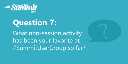 BinaryStream's tweet photo. Q7: What non-session activity has been your favorite at #SummitUserGroup so far? #SummitChat https://t.co/u1qKK0hu8p