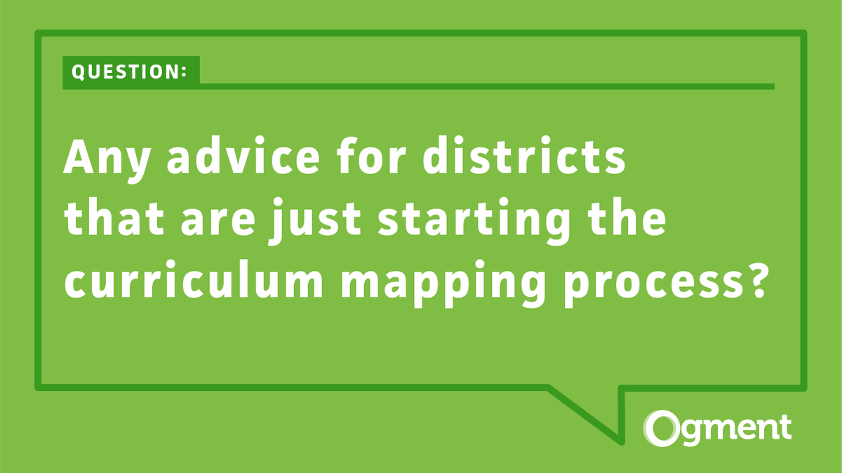 Share your expertise! Question of the Week: Any advice for districts that are just starting curriculum mapping process?? #curriculummapping #jointheconversation #edtech #curriculum #curriculumplanning