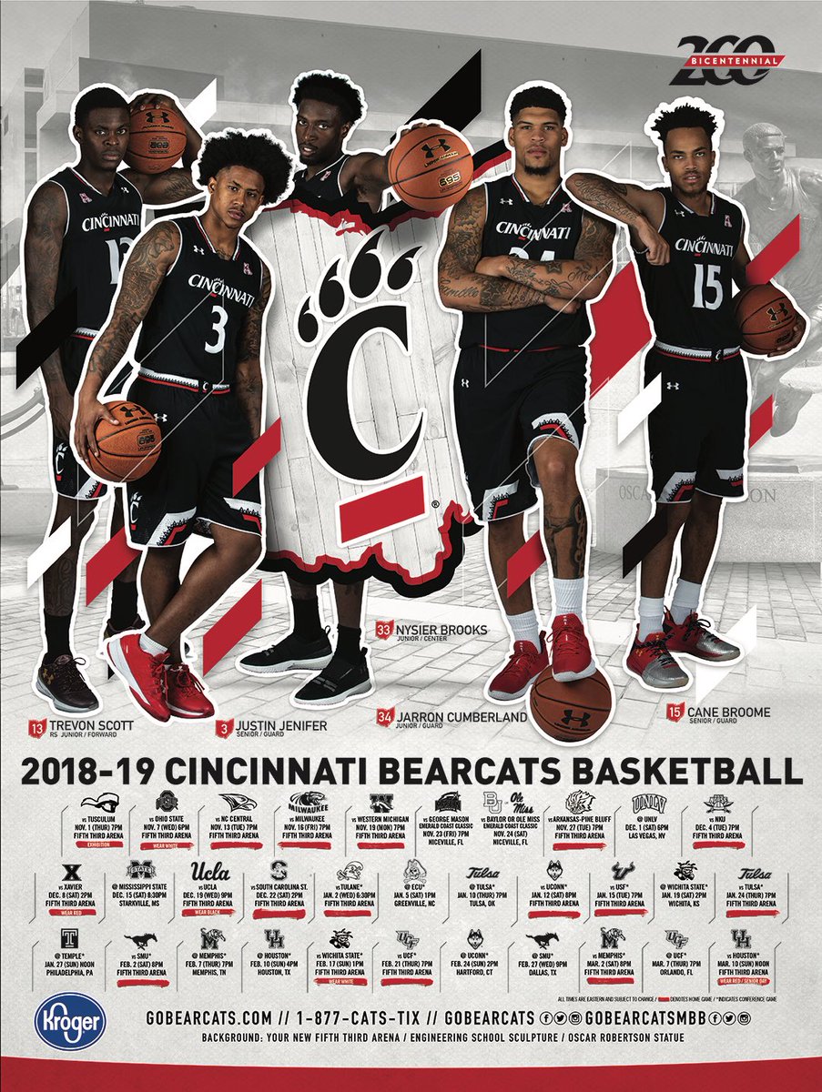 Cane Broome Cincinnati Bearcats Basketball Jersey-Black