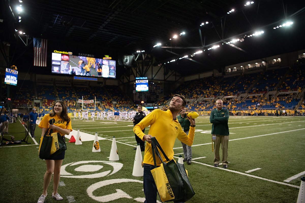 NDSU's tweet photo. Discover NDSU is set for tomorrow and Friday, where high school juniors and seniors see what NDSU is all about. We asked our Student Body President Chase Grindberg and Vice President Marisa Pacella their top experiences to discover at NDSU. #NDSUexperience https://t.co/DYstkV0AA9 https://t.co/gl0N3lgwpW
