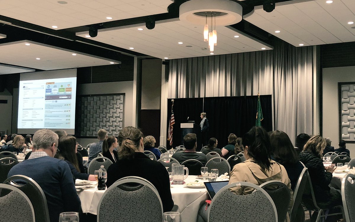 janessagraves's tweet photo. Recognize, care, theorize, & act upstream to address health disparities. -Patricia Butterfield, at the WSPHA meeting closing lunch. #PublicHealth #actupstream @WAStPubHealth @WSUMedicine @butterfield https://t.co/AJme9LC6IP