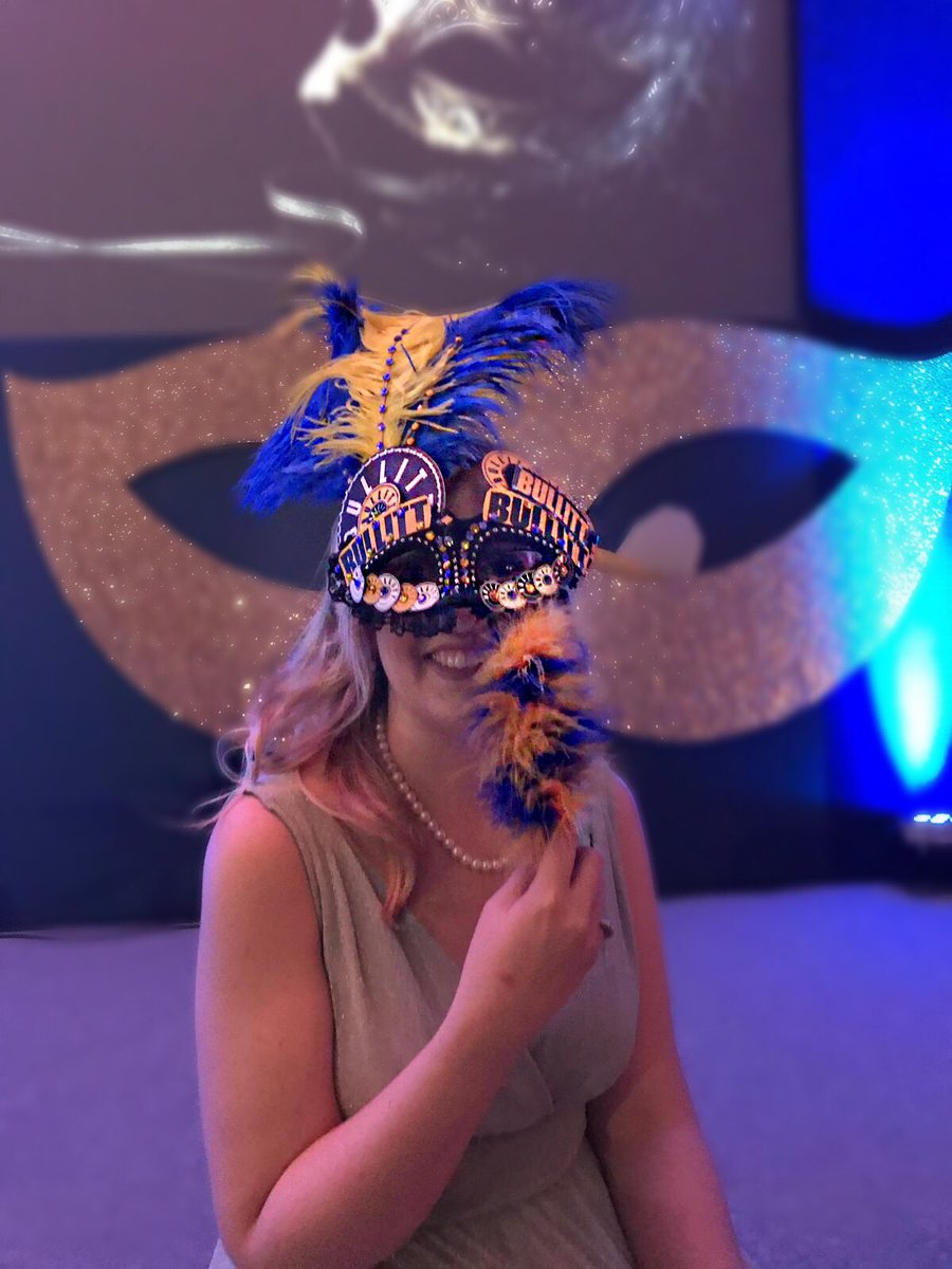Check out Abi doing an awesome job representing team Bullitt at the #hospitalityexchange masquerade ball! 🙌 <a href="/HospitalityExch/">Hospitality Exchange</a>
