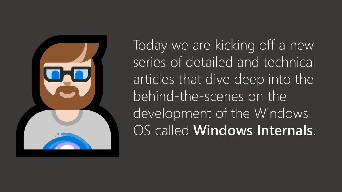 brandonleblanc's tweet image. Today we are kicking off a new series of detailed and technical articles that dive deep into the behind-the-scenes on the development of the Windows OS called Windows Internals. First topic? The Windows Kernel! #Winternals aka.ms/winternals