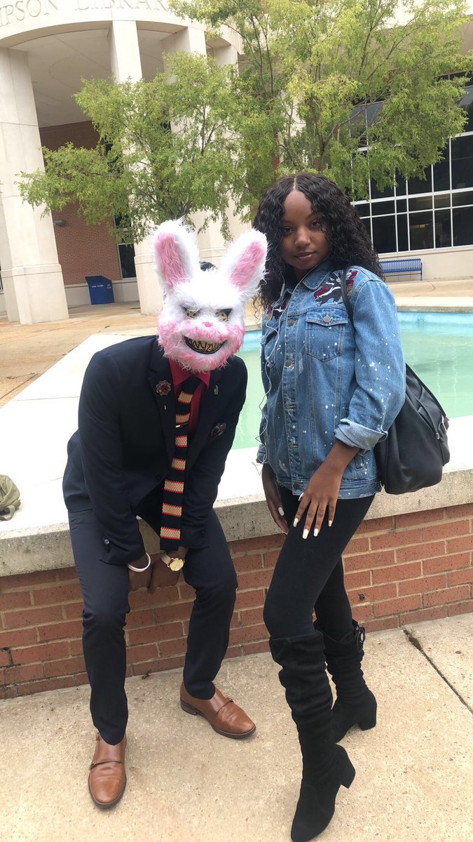 DDNupes's tweet photo. They found DDexter the Rabbit @PeeDex_ 🤦🏾♂️🤦🏾♂️ But you still have time all rest of the week to spot him. Follow @DDNupes on Instagram on what character he will be each day 👀👀 #FreeTicketGiveaway #ReDDoKtober 🎃♦️ https://t.co/Zwh3JpnT16