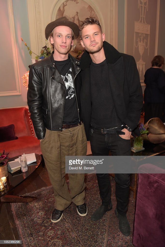.@Jamiebower @jeremyirvinehq attend the launch of Autograph Collection Hotels' Behind The Scenes speaker series, featuring Maggie Gyllenhaal on October 17, 2018 in London, England. (Photo by David M. Benett/Dave Benett/Getty Images for Autograph Collection Hotels)