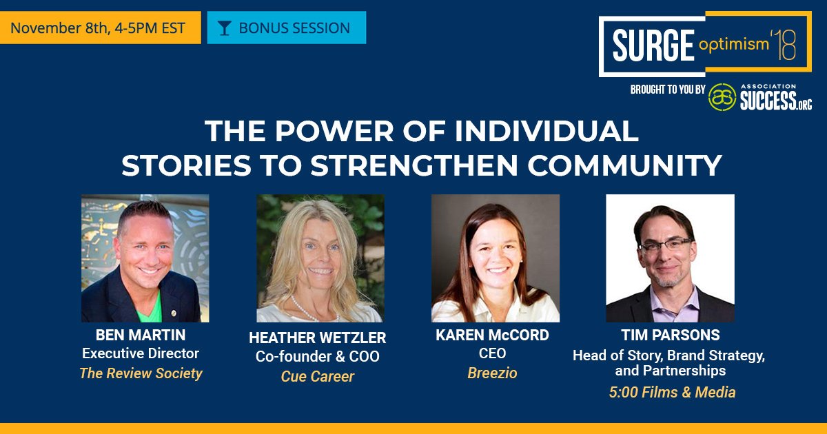 Our Exec Dir, <a href="/bkmcae/">Ben Martin, CAE</a>, is presenting during the SURGE Optimism virtual conference next month. associationsuccess.org/surgeoptimism #ReviewChat <a href="/assn_success/">Sidecar</a> #assnchat