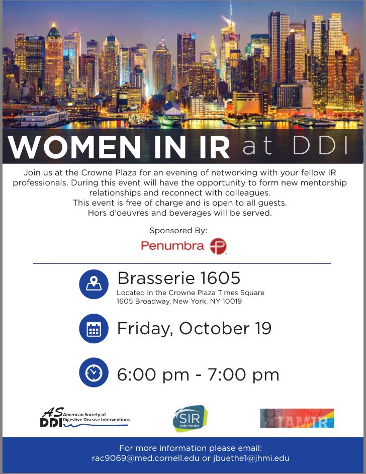 Are you attending <a href="/DDInterventions/">ASDDI</a>? Don’t miss the  #WomeninIR reception!  <a href="/Resmi_Charalel/">Resmi Charalel, MD MPH</a> <a href="/jbuethe1/">Ji Buethe MD</a> #irad #IamIR