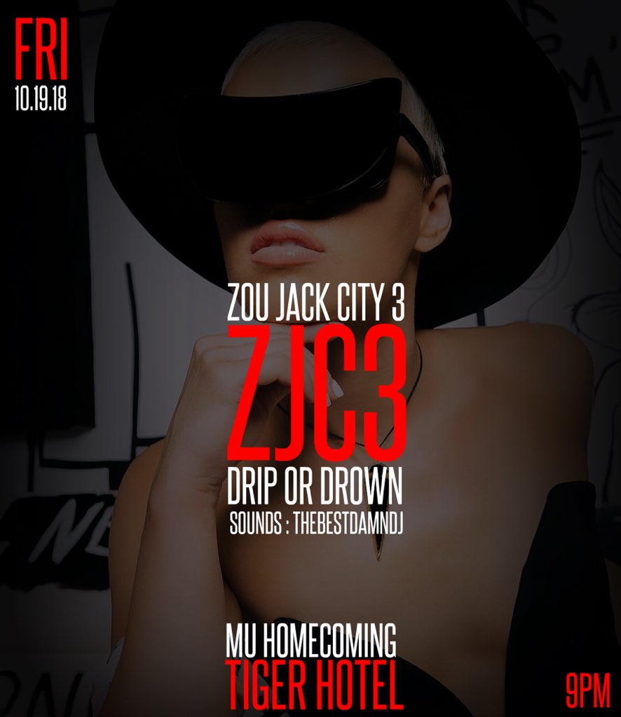 ZOUNightlife's tweet photo. Let’s Not Forget...
The Return of DJ HOMICIDE
@TheBestDamnDJ
•
Presales are SOLD OUT for Friday. Get There Early for the Last Few Door Tickets!
•
#MUHC2018
#ZouJackCity3
It’s Time... https://t.co/1YguLZ9V6c