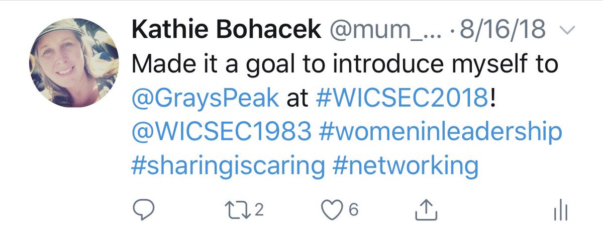 mum_2_four's tweet photo. I did it!! Thank you @GraysPeak for being a constant inspiration for all Child Support professionals! @WICSEC1983 has been a blast so far. #newfriends #WICSEC2018 #leader #inspiration #womeninleadership #sharingiscaring https://t.co/urHvxGyoh3
