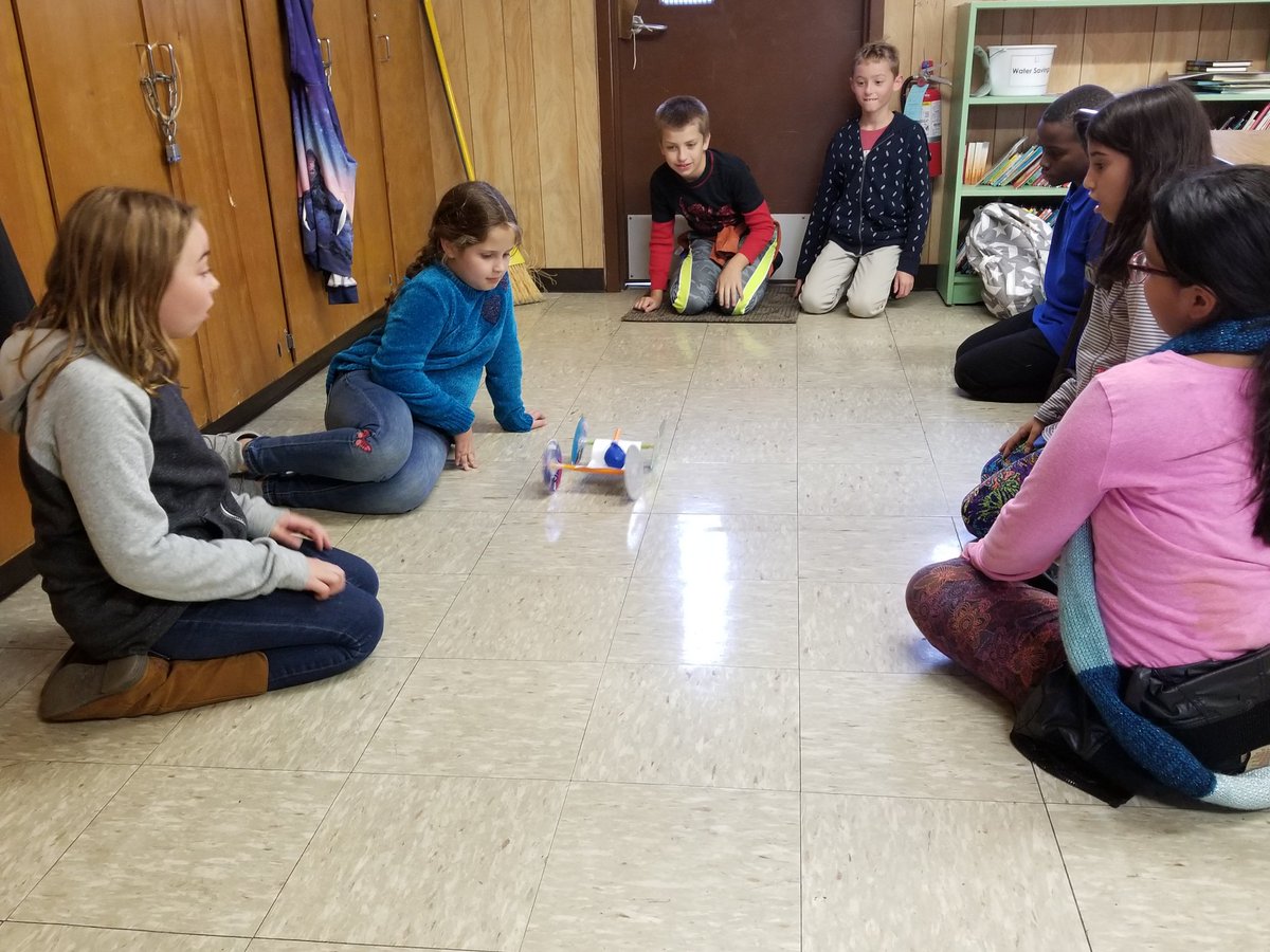 blantonBASE's tweet photo. Taking a trial run before we time our car...everyone is watching with great anticipation... #LOAFLOURENGINEERINGCHALLENGE #Lightsonafterschool https://t.co/0Wkk4vo7nA