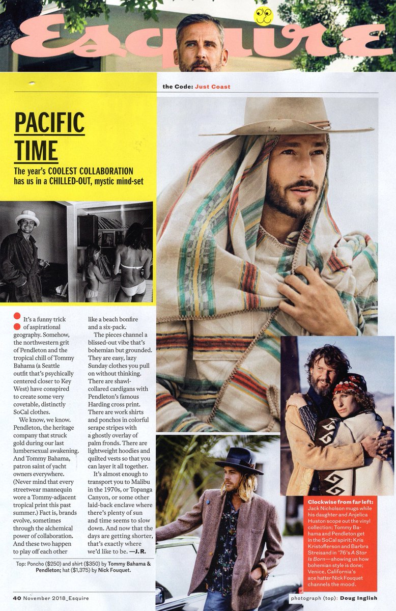 OrsiPR's tweet photo. Check out some of this exciting coverage on the new @TommyBahama  and Pendleton collaboration! Featured in the November issues of both InStyle and Esquire 
#TommyBahama #Pendleton #InStyle #Esquire #fashion #magazine https://t.co/ocIFr5oyJq