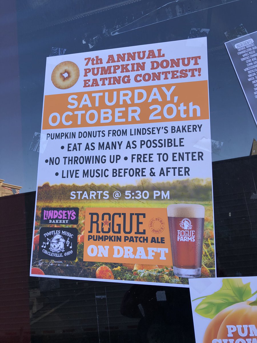 MichaelPHartley's tweet photo. I mean, I love Lindseyβs Bakery Pumpkin Donuts as much as anyone, but think I will pass #PumpkinShow https://t.co/THrmx05e1k