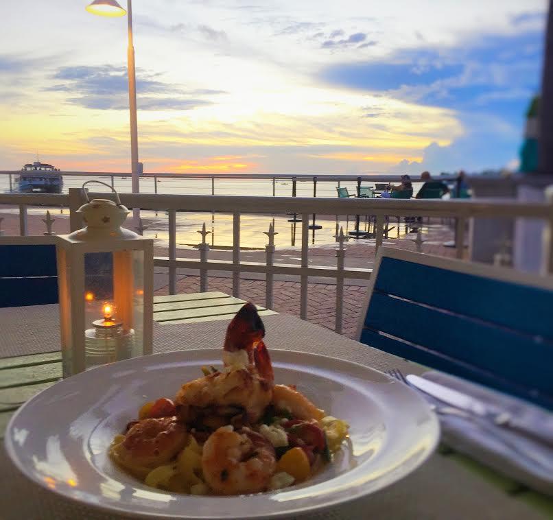 We heard it was #NationalPastaDay, so we decided to indulge in Bistro 245's Shrimp &amp; Lobster Fettuccine. Made with wild gulf shrimp and rock lobster tail, it's a seafood lover's dream! #mrvkeywest 🍤