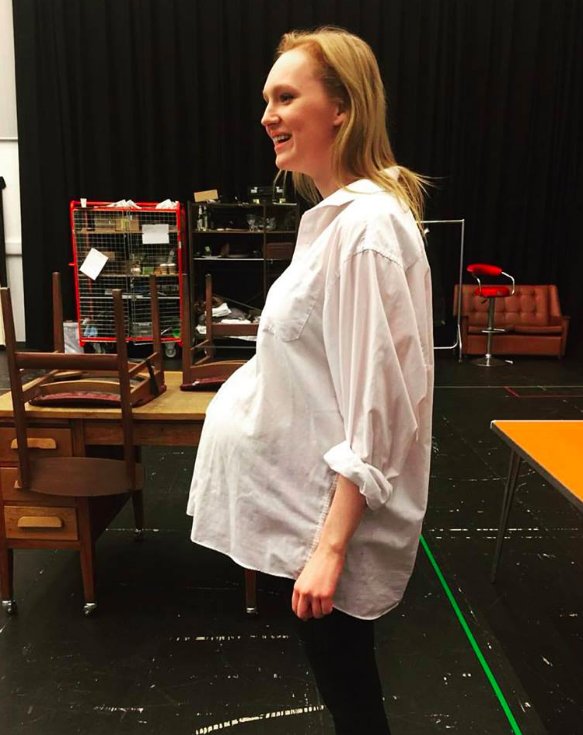 EBouckley's tweet photo. Throwback to being preggers in my last show @RCStweets for @MikeBartlett  #earthquakesinlondon  #freya  #royalconservatoireofscotland  #RCSAlumni https://t.co/SSSCAFiGUz