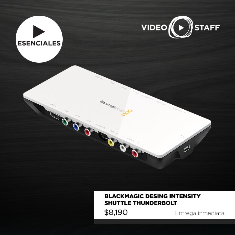 videostaff's tweet photo. #BlackmagicDesing #IntensityShuttle #Thunderbolt #USB #HDMI #RCA #FinalCutPro #PremierePro #AvidMediaComposer #Photoshop #AfterEffects
Compra online https://t.co/oW91KTCPlX o visítanos. https://t.co/GfVNI5YVQT