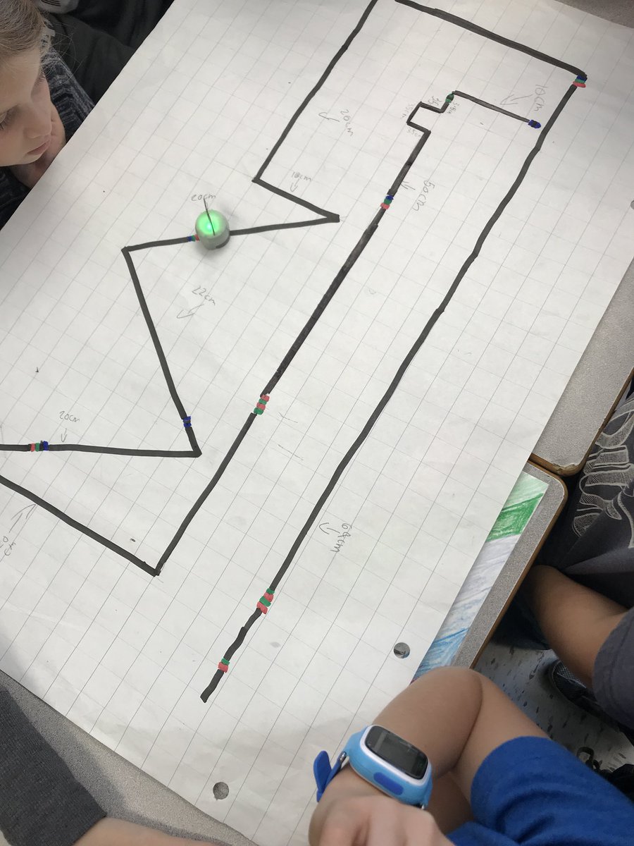 MissSHavens's tweet image. Applied our measurement knowledge to create line lengths and a path for our #Ozobot #LearningWithTechnology @TecumsehLKDSB