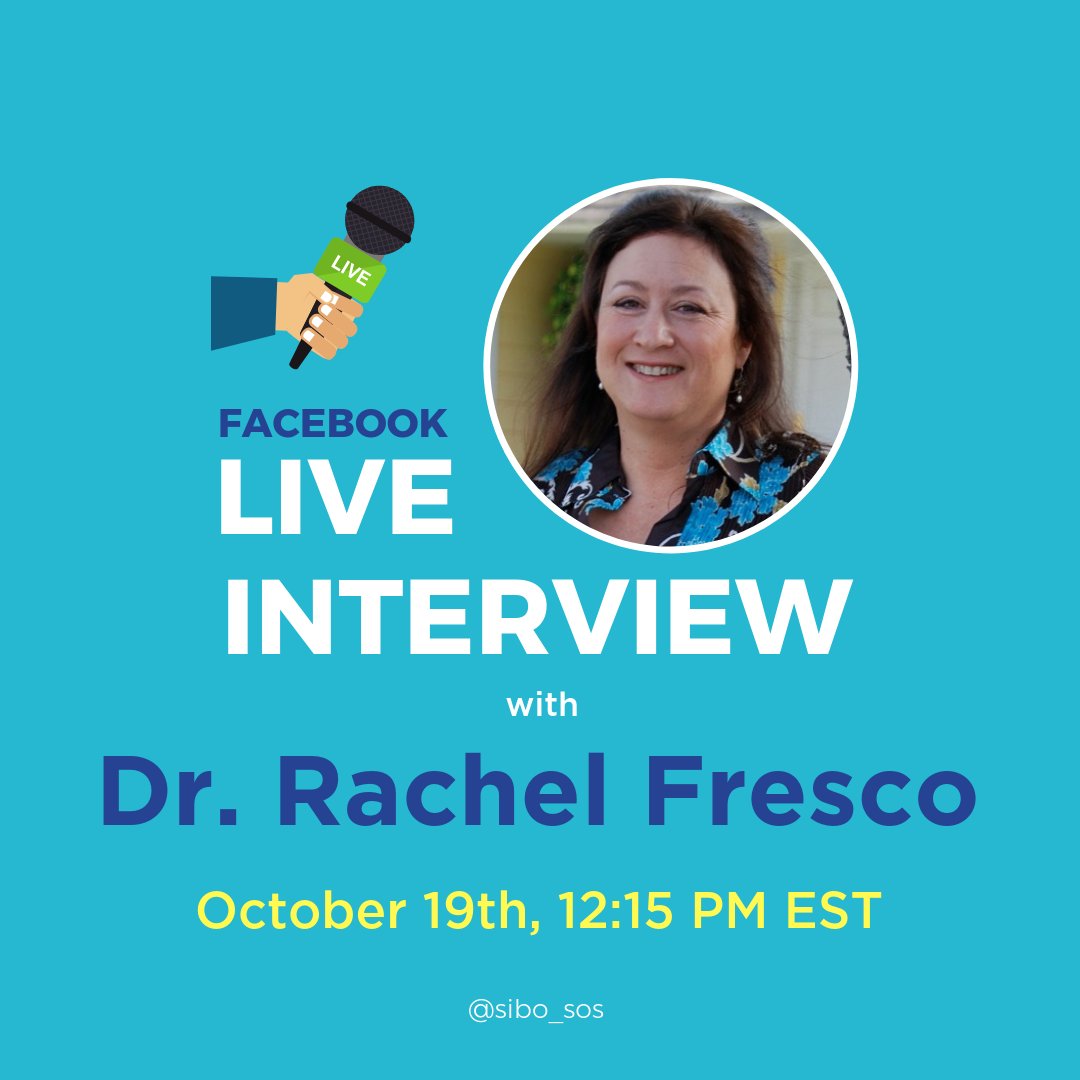 SIBOSOS's tweet image. SAVE THE DATE! Friday, October 19th, 12:15 ET FB LIVE Interview + Q&amp;amp;A on "#Biocidin &amp;amp; SIBO" with Dr. Rachel Fresco, of Bio-Botanical Research- Join the Facebook Group "SIBO SOS Community" to watch live! Don't miss out! 
#SIBOSOS #IBS #FEELBETTER #SIBOSUMMIT #guthealth #digestion