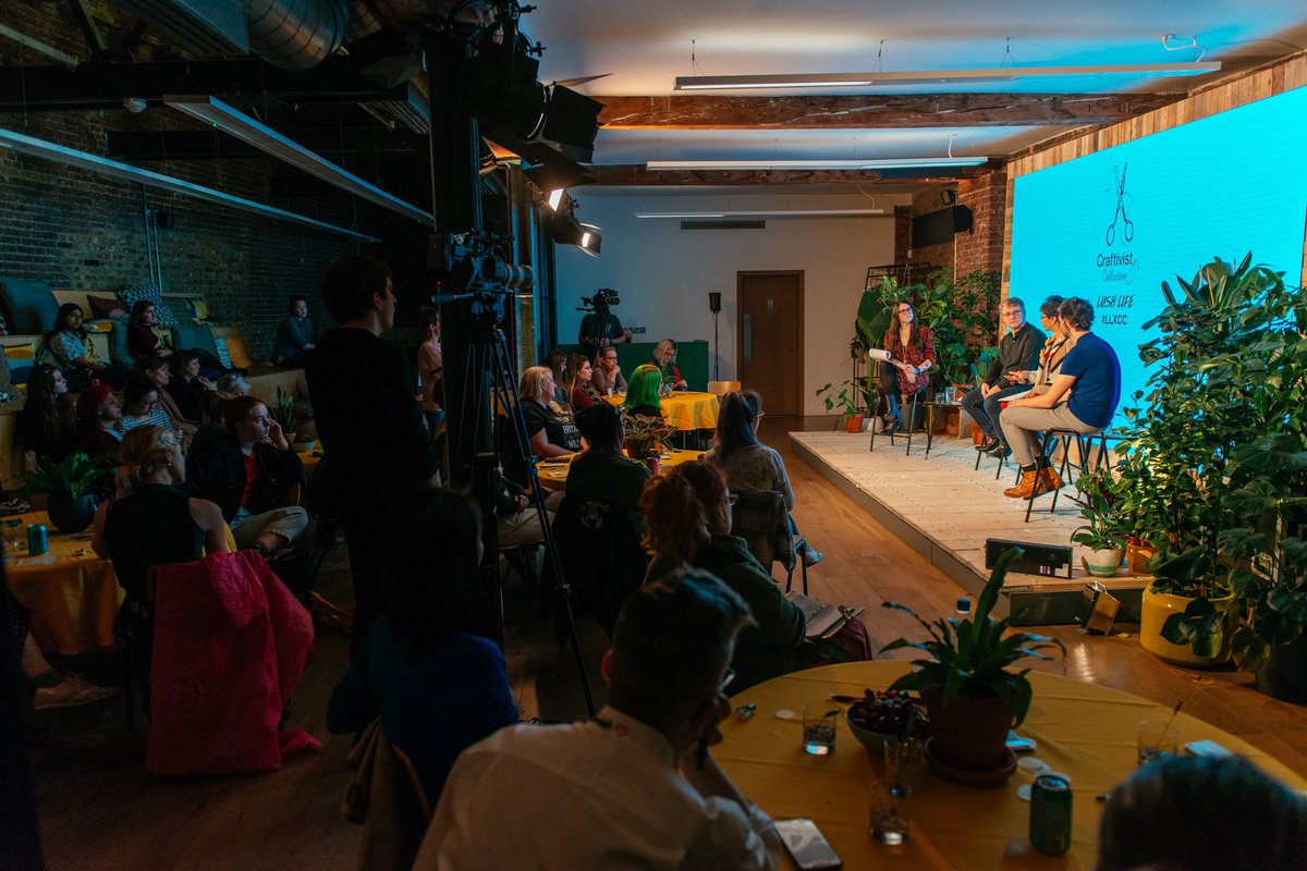Craftivists's tweet photo. For those who couldn’t attend our Sold Out #craftivism #LLxCC event with @lushlifeen last night, the panel discussion was 🎥 recorded for Lush Player and the #gentleprotest workshop was captured including little interviews with makers 🤓 https://t.co/ADqOwdET2S