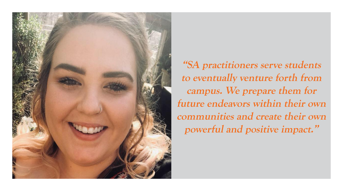 julianJsteele's tweet image. &quot;Preparation for future endeavors&quot; - @tiffanyprizzi  on &quot;How do student affairs practitioners create positive impact in communities beyond campus?&quot; #CSAM18 @NASPAtweets @lewisandclark #SAgrad