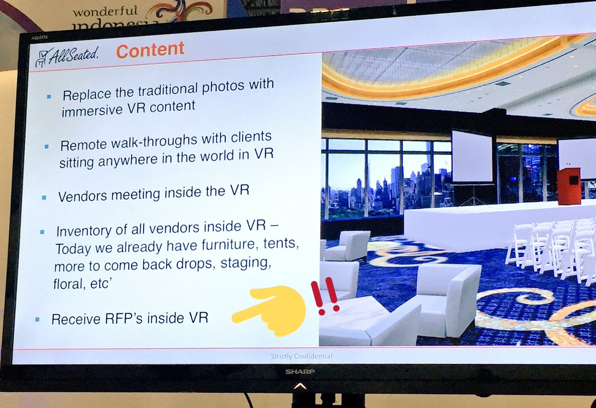 fumiakimaru's tweet photo. VR is positioned to be a major game changer in #events industry @AllSeatedcom #IMEX18 https://t.co/kYnHBoAxbo