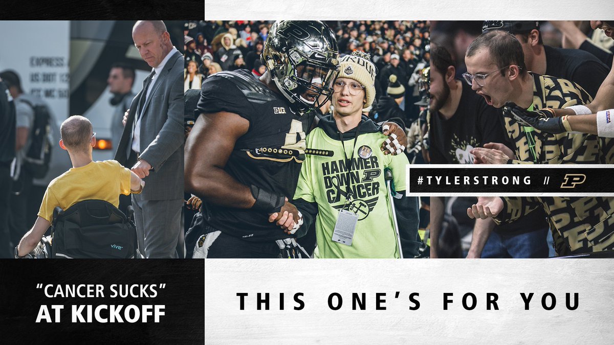 Let's do it for <a href="/theTylerTrent/">Tyler Trent Foundation</a> 💪

<a href="/rossadebrigade/">Ross-Ade Brigade</a>
<a href="/LifeAtPurdue/">Purdue University</a> 

#BoilerUp / #TylerStrong