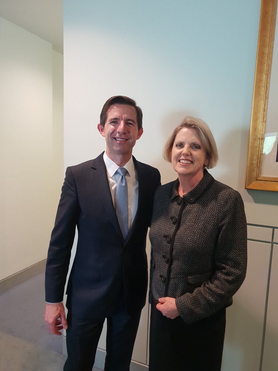 AccommAustNSW's tweet photo. TAA CEO Carol Giuseppi @CarolG3333 caught up with Trade and Tourism Minister Simon Birmingham @Birmo recently at the Coalition Friends of Tourism Lunch #AACI #accommodation #Tourism #Hospitality https://t.co/wlVD994rNb