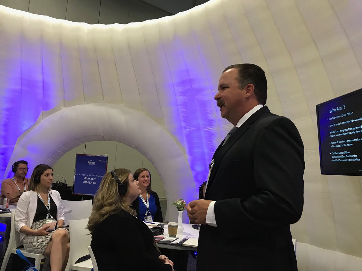 #IMEX18 John Whitney @EmergencyConciergeInternational tips for keeping safety top of mind during site selection: rely on local news outlets for accurate reports on destinations not national news and recently renovated hotels are more likely to be up to date with fire codes