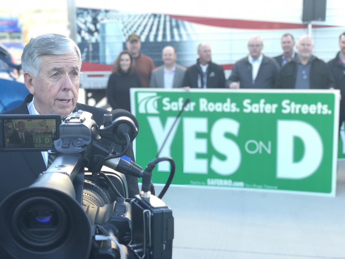 We can’t keep kicking the can down the road. It’s time to take action to move #MissouriForward. Important to remember that Prop D funds are constitutionally designated &amp; regularly audited to ensure funds are spent on our roads and bridges. Great day 2 on <a href="/safermocom/">SaferMO.com</a> Campaign!