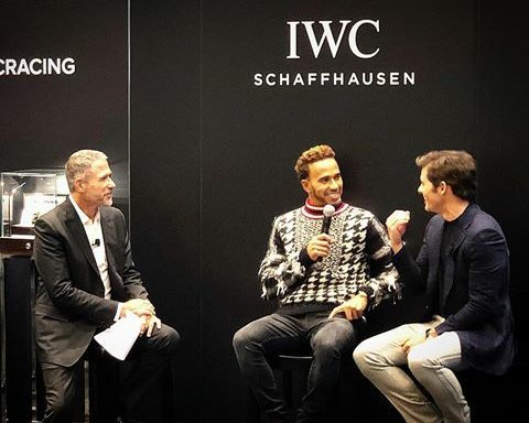 sarah44lewis's tweet photo. @LewisHamilton and James Marsden in #IWCTalksTo event today in NY ⌚

@IWC #IWCRacing https://t.co/t9b7qs8Uhx