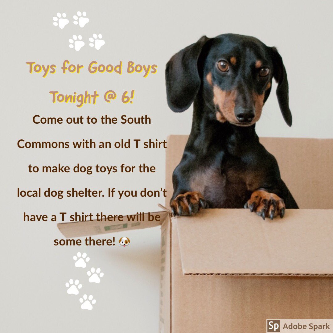 LeeClarkCollege's tweet image. Toys for Good Boys tonight at 6 at the south commons!!! 🐶