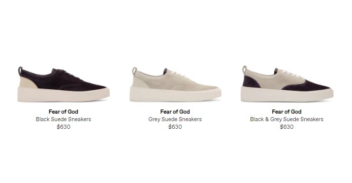 fear of god suede sneakers