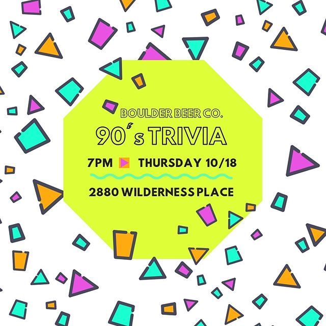 BoulderBeerCo's tweet photo. 90’s Trivia with @americaspubquiz tomorrow (10/18) at 7pm! See you at the Pub! • • • • #boulderbeerco #bouldercolorado #boulderevents #trivia #americaspubquiz https://t.co/Y22xwK4sSR https://t.co/xwNey4qB7c