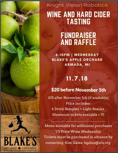 kimgalea820's tweet photo. Attention all fans of Team 3175... We will be hosting a fundraiser (adult's only 😉) at Blake's Apple Orchard. Check out this flyer for more information and let me know if you are interested in a ticket. https://t.co/5Oyswh1ywo