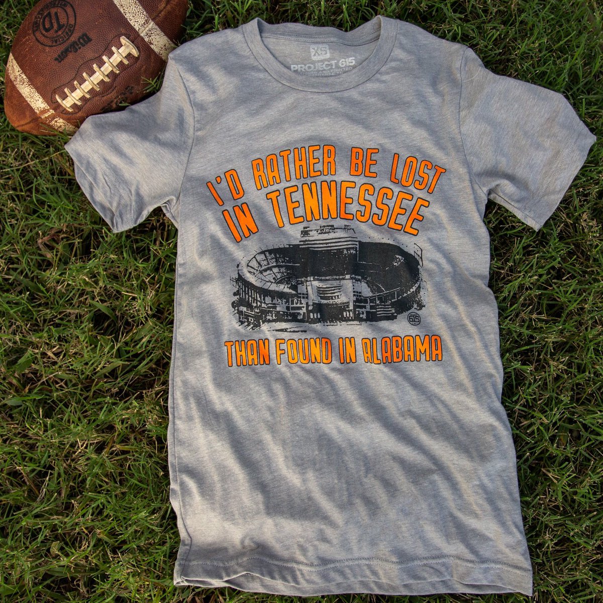 project615's tweet photo. Are you #GAMEREADY for Saturday yet? ๐ Our "I'd Rather Be Lost in Tennessee" unisex tee is available in-stores and online at https://t.co/dBd3uRItfm. #ThirdSaturdayofOctober #ut #alabama https://t.co/viaXkQsMKa