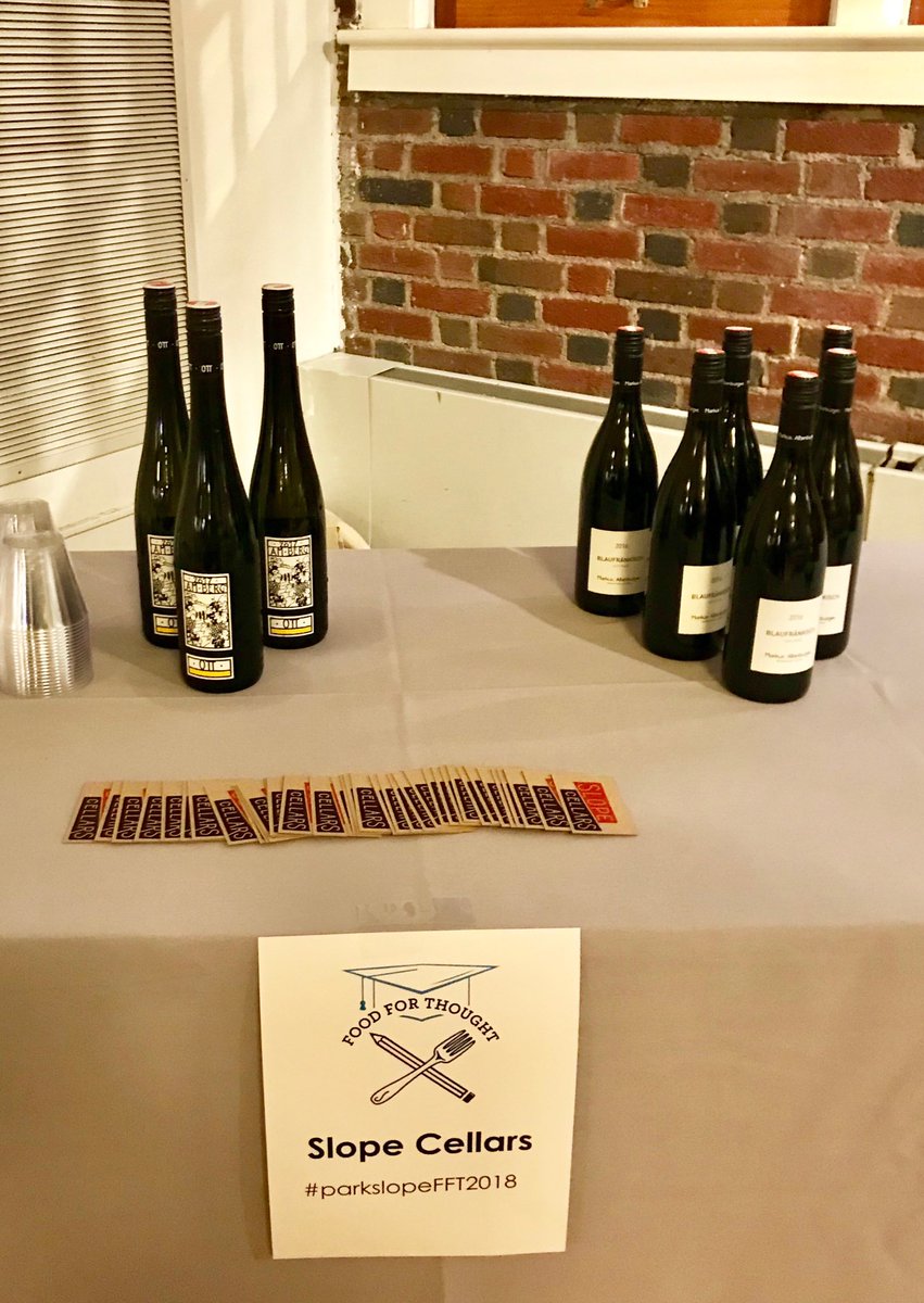 Join Slope Cellars and a host of great local restaurants at the Food For Thought Tasting Gala from 6:30-9 at the Prospect Park Picnic House! parkslopeciviccouncil.org/food-for-thoug…