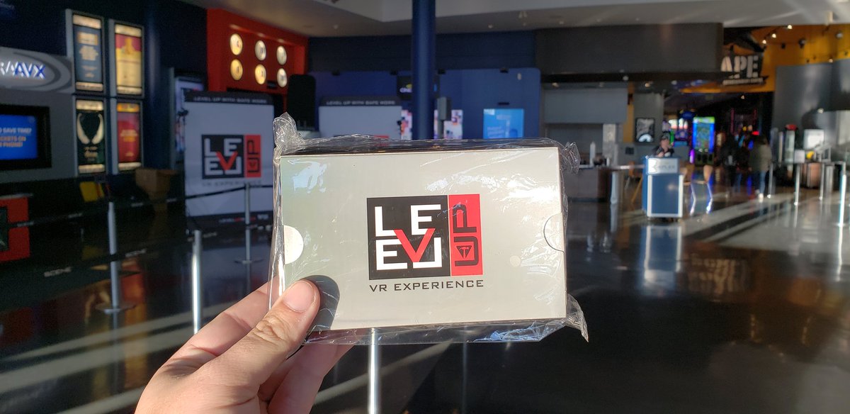 CMDannCA's tweet photo. We are getting set up for players to use #levelupvr this evening at @CineplexMovies in St. Vital. Players will get a free #googlecardboard for playing. #VirtualReality #tech #vr https://t.co/FAYKJRCKEG
