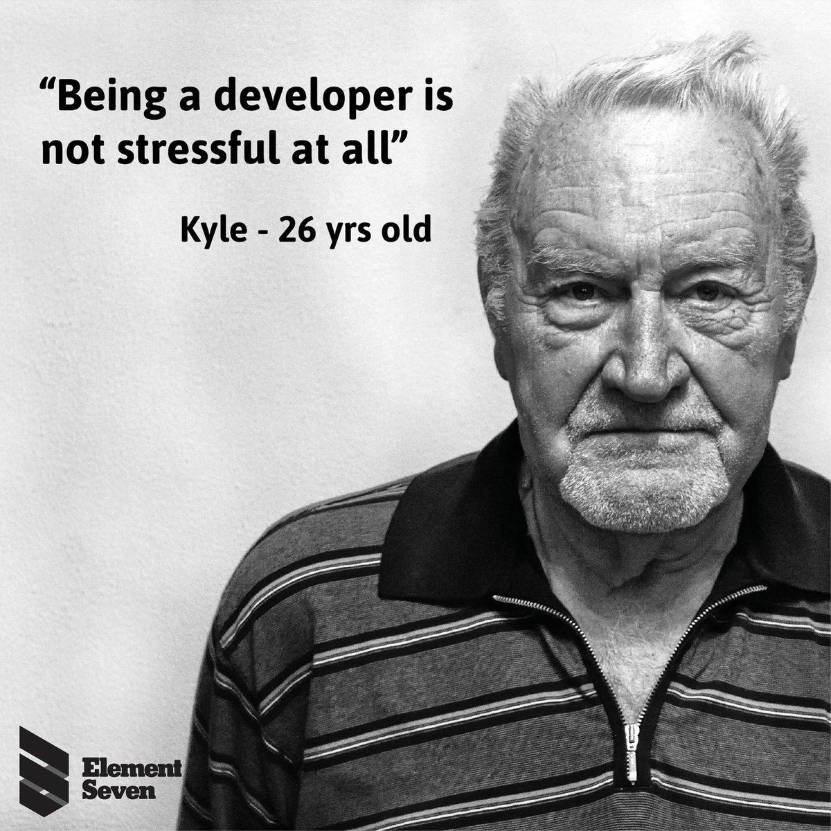 ElementSevenCo's tweet photo. Feeling youthful...
•
•
#website #developer #webdeveloper #web #webdesigner #programming #coding #code #stress #age #old #youth #fading #elementseven #bugs #belfast #man #funny #comedy #greyhair #jobs https://t.co/s1vjMlILsa
