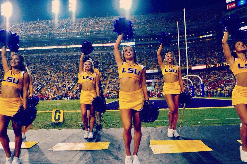 Waving GOODBYE to Georgia and HELLO to Mississippi State!👋🏼💜#homecomingweek #TGunit #foreverLSU  📷: Bobby Gilboy