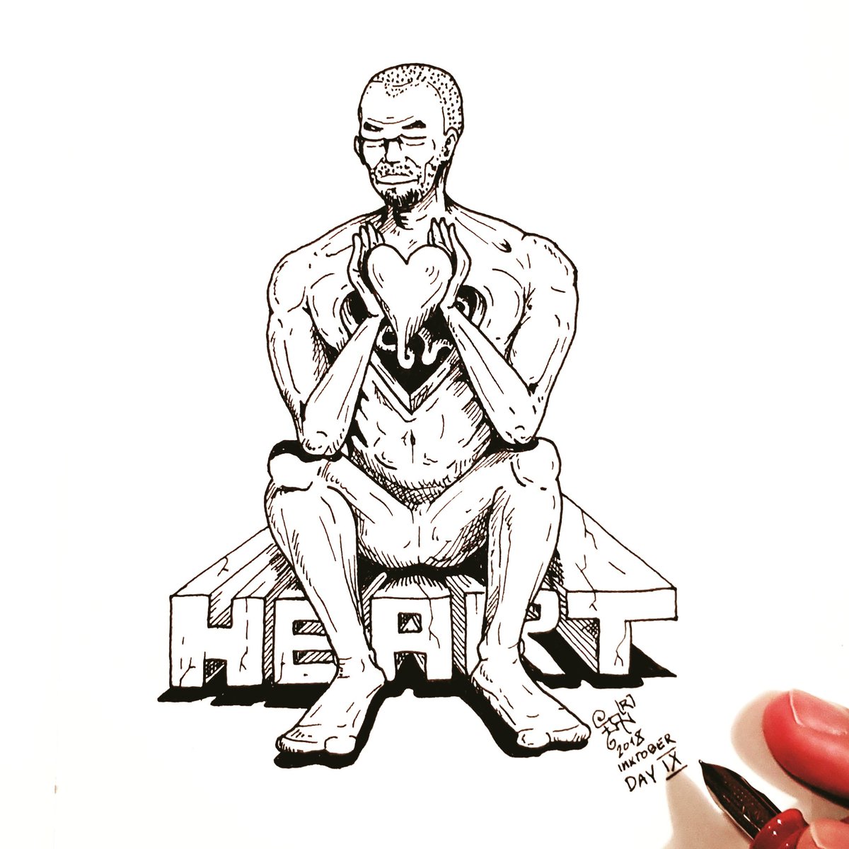 nikolas83gianni's tweet photo. #art #artist #ilustrator #designer #traditionalartist #nikolass #nikolass83 #nikolass83gianni #inktober #inktober2018 #inktober2018day9 #ink #blackinkart #blackink #deviantart #penup #reynolds #rotringcore #precious #heart #graffiti #tattoo #samsungnote8photography #serbia https://t.co/DIyeOKmlX9