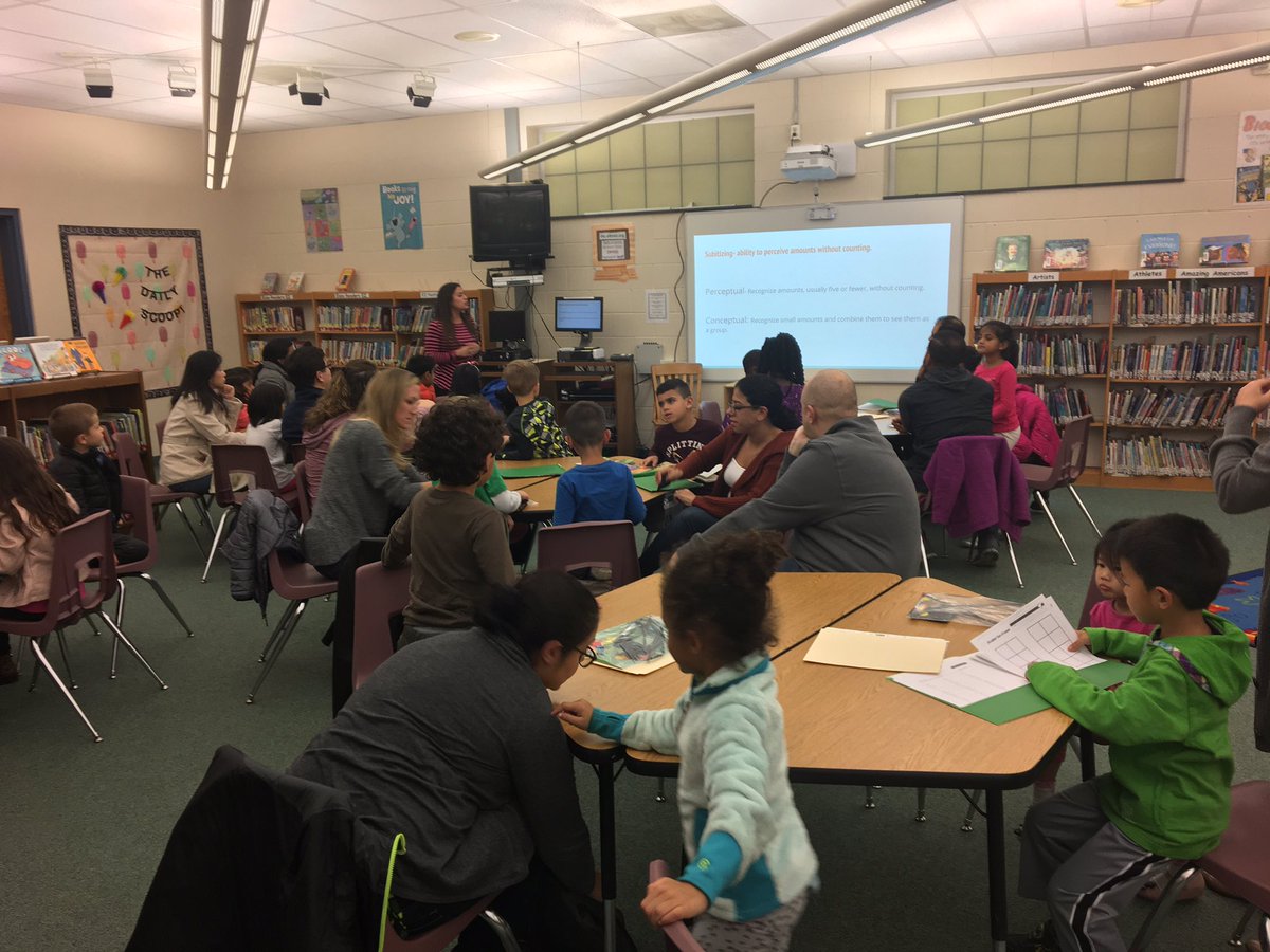 EBProfLearn's tweet image. A fun night at First Grade Family Night for all @EBPublicSchools families. Parents learn about how children learn to read and do math while their children “play.”