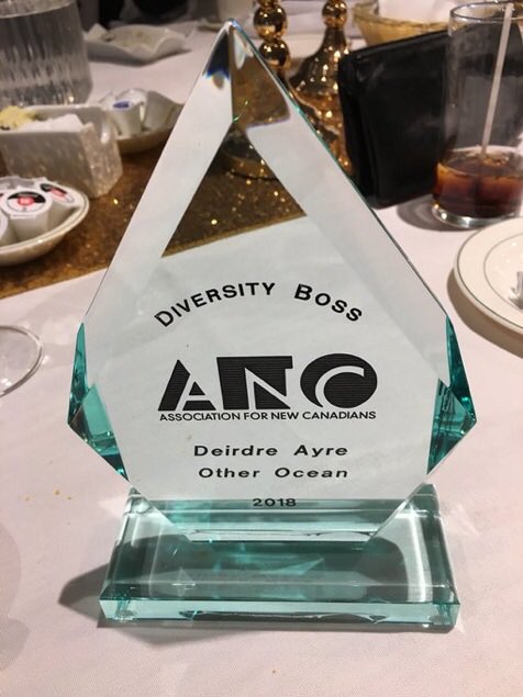 Other_Ocean's tweet photo. We are so proud of @deirdreayre recognized for her devotion in recruitment & retention of underrepresented groups, Diversity Boss award from @ANC_NF striving for equality, diversity & inclusion across all aspects of gender, ethnicity, sexual orientation & similar common grounds. https://t.co/GVEXG3KMoV