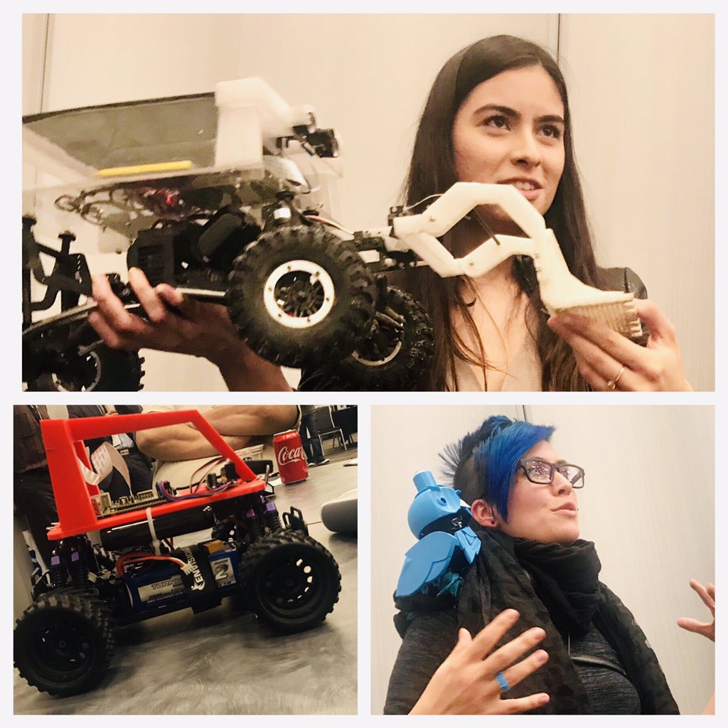 glamourgeek's tweet image. It was such fun geeking out with robotics makers after-hours at #ArmTechCon with @Hacksterio @MU4Toys @glowascii @Kindbot_io @diyrobocars @openmvcam