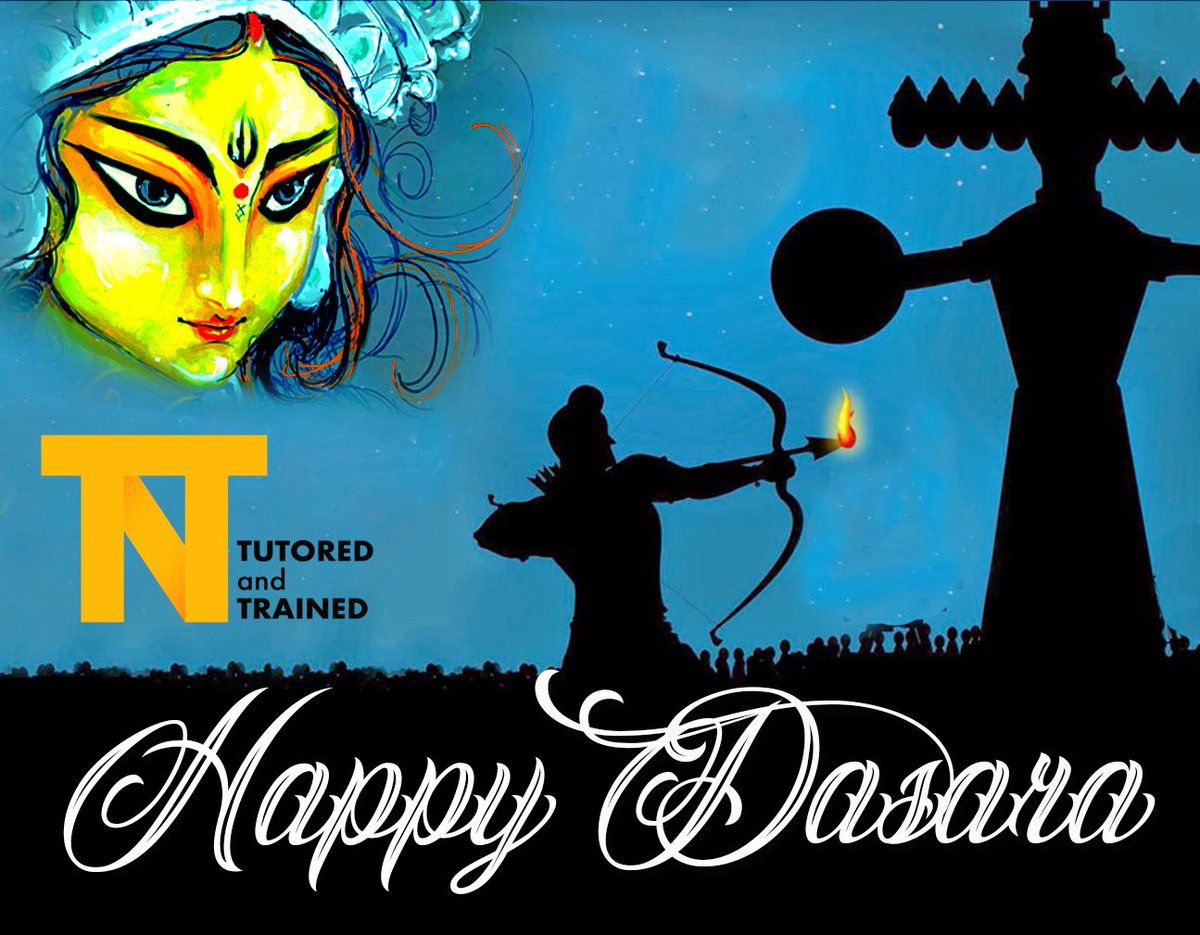 TutoredNTrained's tweet photo. Happy Dussehra!! https://t.co/zD7cXP9hFk