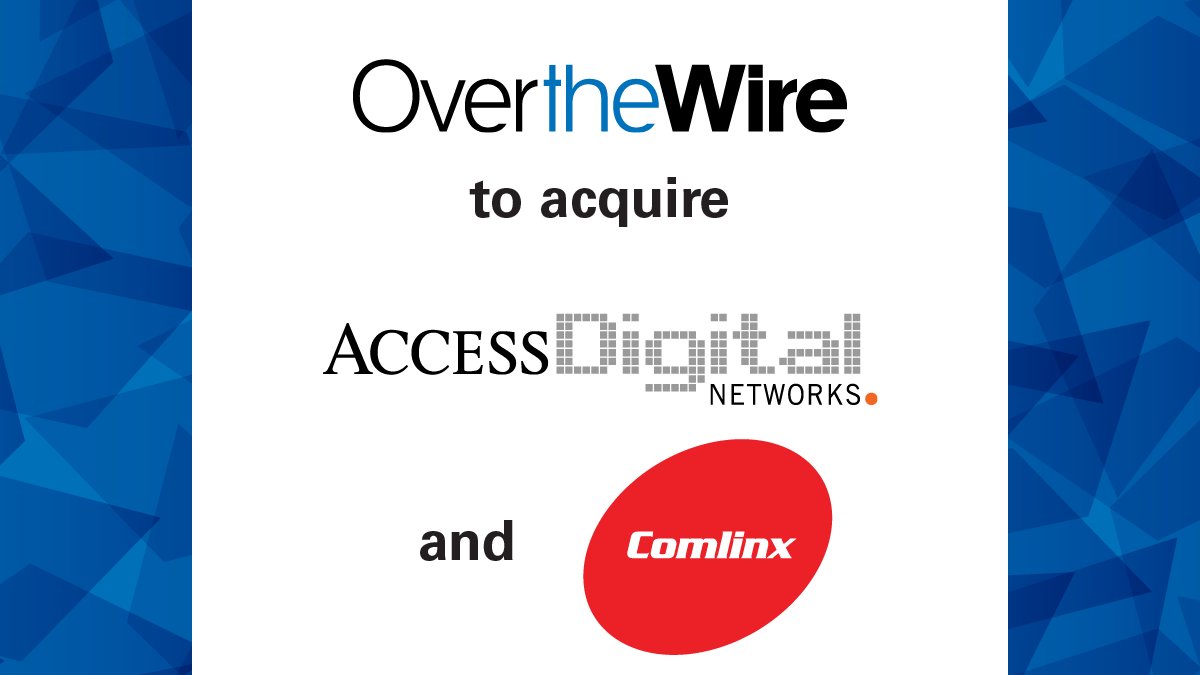 Acquisition of Access Digital Networks and Comlinx announced! We can't wait to welcome both companies into the OTW group. Find the details here: goo.gl/hMeKn8