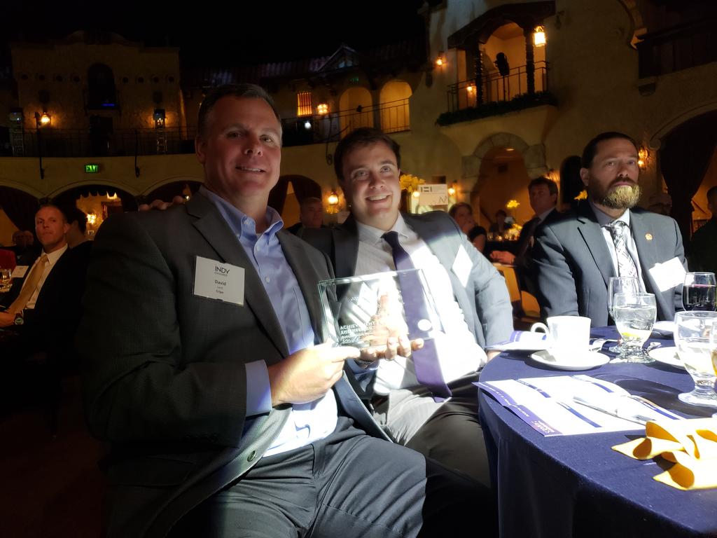 mgrubb09's tweet photo. Happy to serve on the planning committee and attending the 41st annual Indy Chamber Monumental Awards! Submitted on a couple projects too. @IndyChamber @CripeIndy @MyJMHealth @butleru #WINNER https://t.co/Sji9mpopwq
