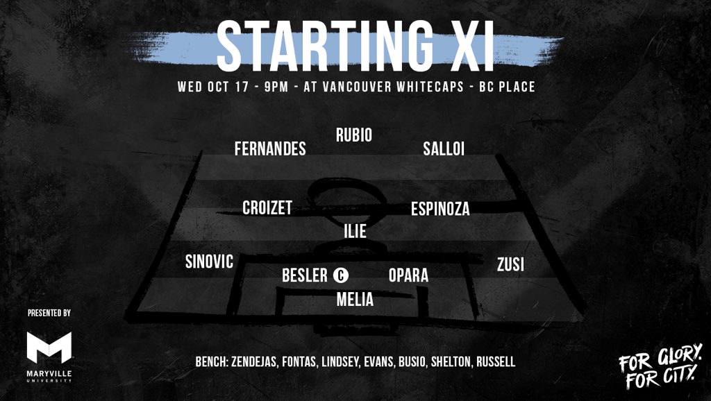 The XI. #VANvSKC #ForGloryForCity https://t.co/4M4tYH6wRY