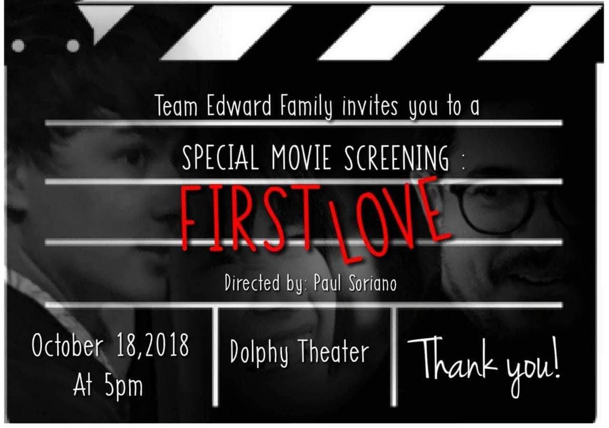 yamzonnaticsofc's tweet photo. Kita kita po ulit
First love block screening organized by TEAM EDWARD FAMILY
Punta na po kau my tickets pa.
Dm @EBarberAbroad @ellabaribal
#FIRSTdayofLOVE https://t.co/wQBPkx4Kye