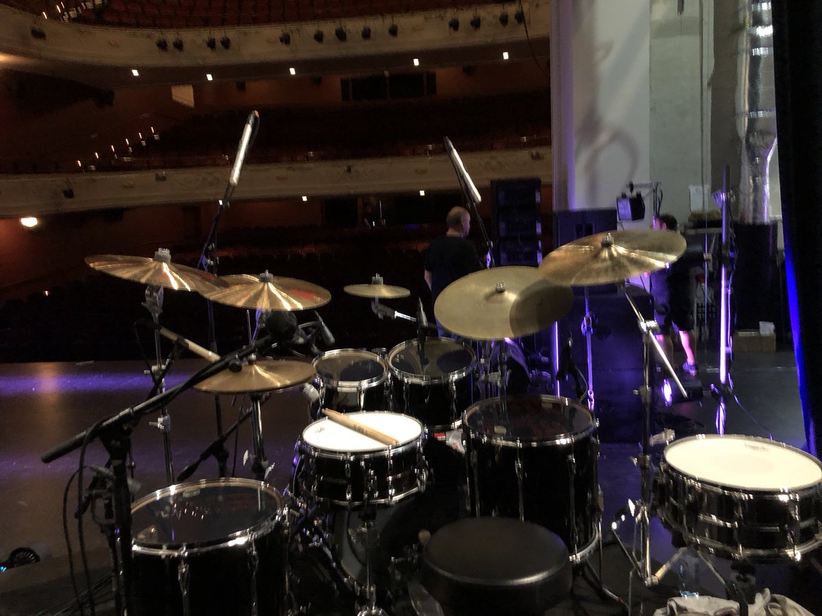 Ted_SwayingHill's tweet photo. What's crazy is Steve Gadd will be playing this exact venue as well and I'm playing on a recording Custom kit from @YamahaDrums that's similar to his! #RecordingCustom #MyFirstTour #BacklineDrums https://t.co/529DHBxaG0