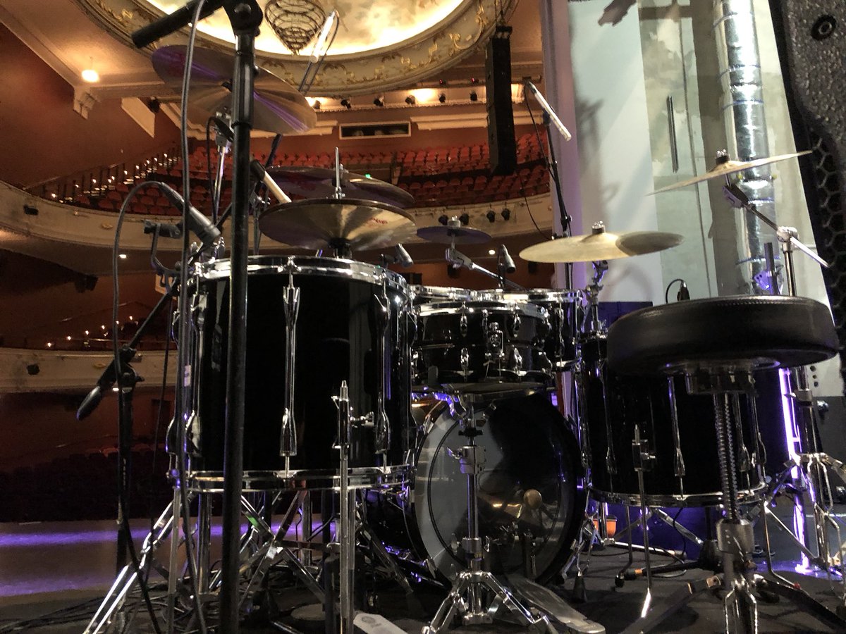 Ted_SwayingHill's tweet photo. What's crazy is Steve Gadd will be playing this exact venue as well and I'm playing on a recording Custom kit from @YamahaDrums that's similar to his! #RecordingCustom #MyFirstTour #BacklineDrums https://t.co/529DHBxaG0